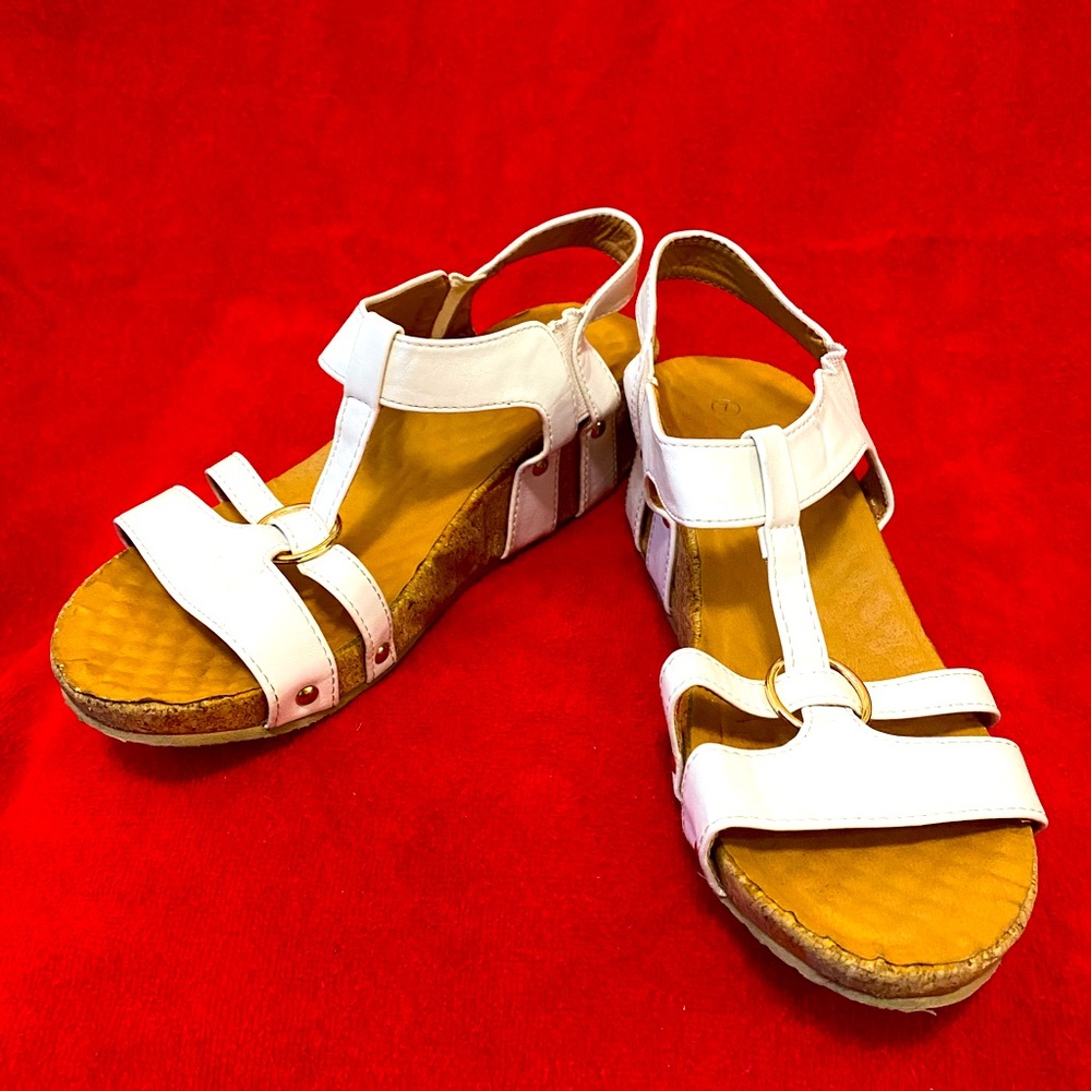 White sandals